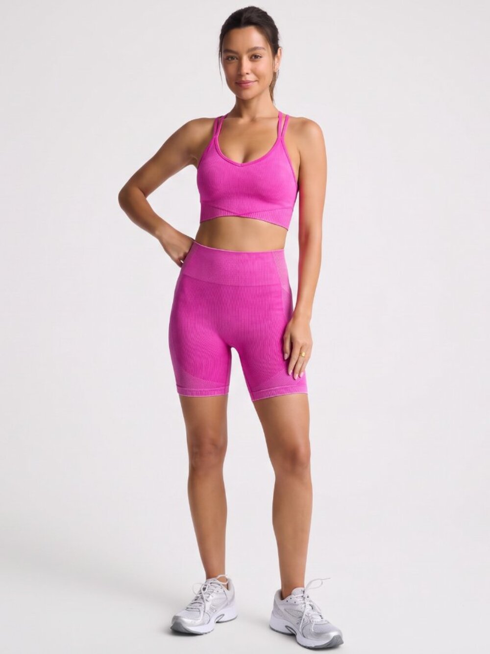 JOY LAB Pink Rib Active Set